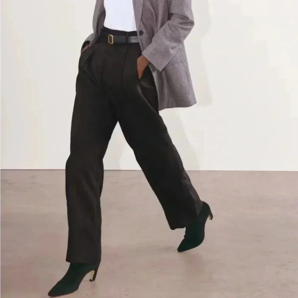 NWT Everlane Black Way High Drape Pant size 4 - Picture 6 of 9
